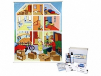 Магнитно-маркерный плакат "Квартира" с набором магнитных карточек + методические рекомендации (иностранный язык) - «globural.ru» - Рузаевка