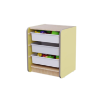 Одинарный модуль для хранения игрушек из коллекции мебели «НЕГА» (цвет желтый) - «globural.ru» - Рузаевка