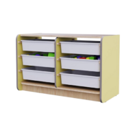 Двойной модуль для хранения игрушек из коллекции мебели «НЕГА» (цвет желтый) - «globural.ru» - Рузаевка