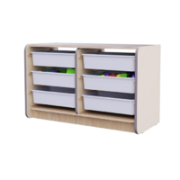 Двойной модуль для хранения игрушек из коллекции мебели «НЕГА» (цвет бежевый) - «globural.ru» - Рузаевка