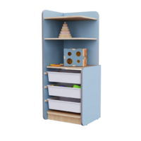 Угловой шкаф с ящиками из коллекции мебели «НЕГА» (цвет голубой) - «globural.ru» - Рузаевка