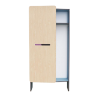 Шкаф для верхней одежды персонала во входную группу из коллекции мебели «НЕГА» (голубой) - «globural.ru» - Рузаевка