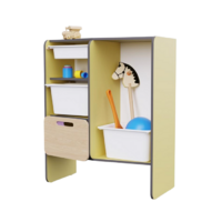Шкаф для игрушек во входную группу из коллекции мебели «НЕГА» (цвет желтый) - «globural.ru» - Рузаевка