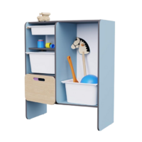 Шкаф для игрушек во входную группу из коллекции мебели «НЕГА» (цвет голубой) - «globural.ru» - Рузаевка