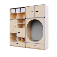 Детская стенка с местом для хранения и овальной зоной отдыха из коллекции «НЕГА» (цвет бежевый) - «globural.ru» - Рузаевка