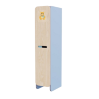 Детский шкафчик с одной секцией для входной группы из коллекции мебели «НЕГА» (голубой) - «globural.ru» - Рузаевка