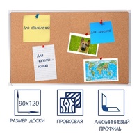 Доска пробковая 1200х900 - «globural.ru» - Рузаевка