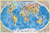 Настенная политическая карта мира для дошкольников "Страны и народы -2" - «globural.ru» - Рузаевка