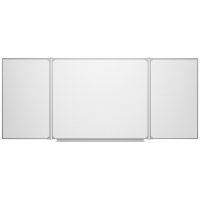 Доска магнитно-маркерная настенная трехэлементная белая полимерная - «globural.ru» - Рузаевка