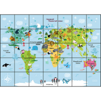 Тематическое поле-маршрутизатор «Карта мира» для мини-робота - «globural.ru» - Рузаевка