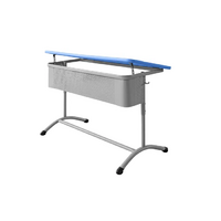 Стол ученический двухместный регулируемый по высоте с наклонной пластиковой столешницей - «globural.ru» - Рузаевка