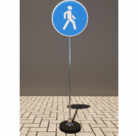 Знак дорожный "Пешеходная дорожка" 4.5.1 типоразмер 40 на стойке с основанием 3кг - «globural.ru» - Рузаевка