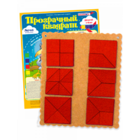 Прозрачный квадрат Ларчик (ковролин, красный)   - «globural.ru» - Рузаевка