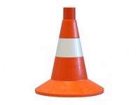 Сигнальный дорожный конус (мягкий, с одной световозвращающей полосой) - «globural.ru» - Рузаевка