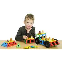 Набор Полидрон Магнитный "Конструируем транспорт" с дополнительным комплектом колес (Расширенный) - «globural.ru» - Рузаевка