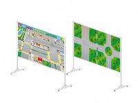 Доска магнитно-маркерная двухсторонняя "Азбука дорожного движения" на стойках (разборная) - «globural.ru» - Рузаевка