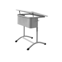 Стол ученический одноместный регулируемый по высоте с наклонной пластиковой столешницей - «globural.ru» - Рузаевка