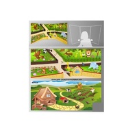 Стенд для сюжетно-ролевых игр 2-х сторонний (Зоопарк, ферма) - «globural.ru» - Рузаевка