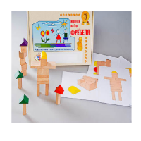 Игровой набор Фребеля "Конструктор деревянный без соединений-3" (Серия "Эксперимент") - «globural.ru» - Рузаевка