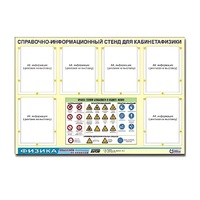 Стенд "Правила техники безопасности в кабинете физики" (80х110, 6 карманов) - «globural.ru» - Рузаевка