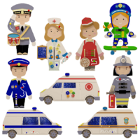 Набор бизибордов «Профессии и спецавтомобили» - «globural.ru» - Рузаевка