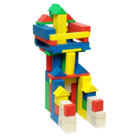 Конструктор деревянный "Строитель" цветной - «globural.ru» - Рузаевка