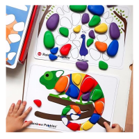 Игра на сенсомоторное развитие "Радужные камешки. Набор с карточками заданий A4" - «globural.ru» - Рузаевка