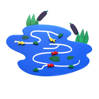 Сенсомоторное декоративно-развивающее панно "Река" - «globural.ru» - Рузаевка