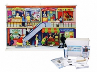 Магнитно-маркерный плакат "Магазин" с набором магнитных карточек + методические рекомендации (иностранный язык) - «globural.ru» - Рузаевка