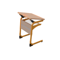 Стол ученический одноместный с регулировкой наклона столешницы на плоскоовальной трубе 3-5 гр.р - «globural.ru» - Рузаевка