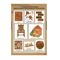 Технология. Декоративно-прикладное творчество. Резьба по дереву. Выпиливание. Выжигание (комплект таблиц) - «globural.ru» - Рузаевка