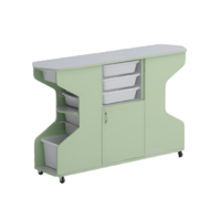 Стеллаж Робик 002 (серый/фисташковый) - «globural.ru» - Рузаевка