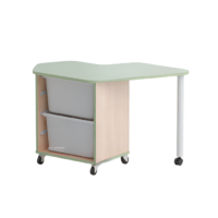 Стол детский правый Робик 002 (бук/фисташковый)  - «globural.ru» - Рузаевка