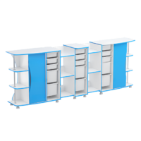 Модульные стеллажи Робик 001 (белый/синий) - «globural.ru» - Рузаевка