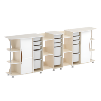 Модульные стеллажи Робик 001 (дуб молочный/белый) - «globural.ru» - Рузаевка