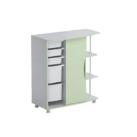 Стеллаж правый Робик 001 (серый/фисташковый) - «globural.ru» - Рузаевка