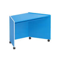 Стол-трапеция корпусной (синий/белый) - «globural.ru» - Рузаевка