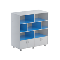 Шкаф-стеллаж (серый/синий) - «globural.ru» - Рузаевка