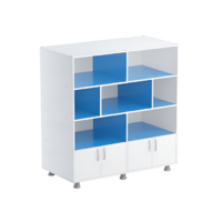 Шкаф-стеллаж (белый/синий) - «globural.ru» - Рузаевка