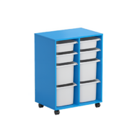 Тумба мобильная для пособий (синий) - «globural.ru» - Рузаевка