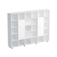 Шкаф-стеллаж 2 дверки (бук/белый) - «globural.ru» - Рузаевка