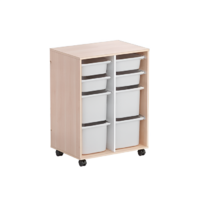 Тумба мобильная для пособий (бук/белый) - «globural.ru» - Рузаевка