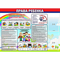Стенд "Права ребенка"  с 2 карманами - «globural.ru» - Рузаевка
