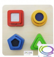 Панель "Тактильные геометрические фигуры" - «globural.ru» - Рузаевка