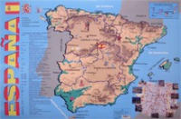 Учебная карта Испания на испанском языке - «globural.ru» - Рузаевка