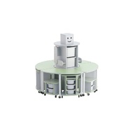 Модуль-стеллаж "Робот- Робик" (серый-фисташковый) - «globural.ru» - Рузаевка