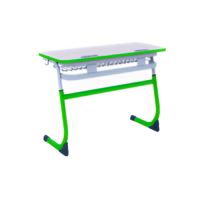 Парта двухместная "Smarty" с полиуретановой кромкой регулируемая по высоте  - «globural.ru» - Рузаевка