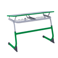 Парта двухместная Smarty с полиуретановой кромкой регулируемая по высоте и углом наклона столешницы  - «globural.ru» - Рузаевка