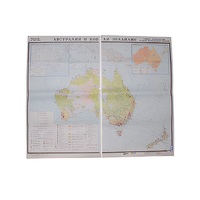 Учебная карта "Австралия и Новая Зеландия" (экономическая) 1100*1340 мм (матовое, 2-стороннее лам.) - «globural.ru» - Рузаевка