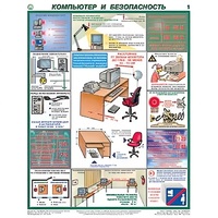 Плакаты "Компьютер и безопасность" (2 листа, размер 450х600) - «globural.ru» - Рузаевка